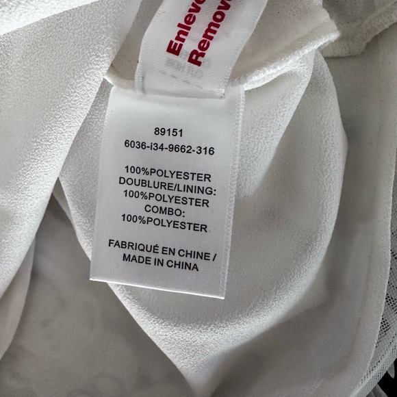 HOLIDAY ready NWT Melanie Lyne fringe sequin lined white sleeveless top size 8 - Picture 12 of 14